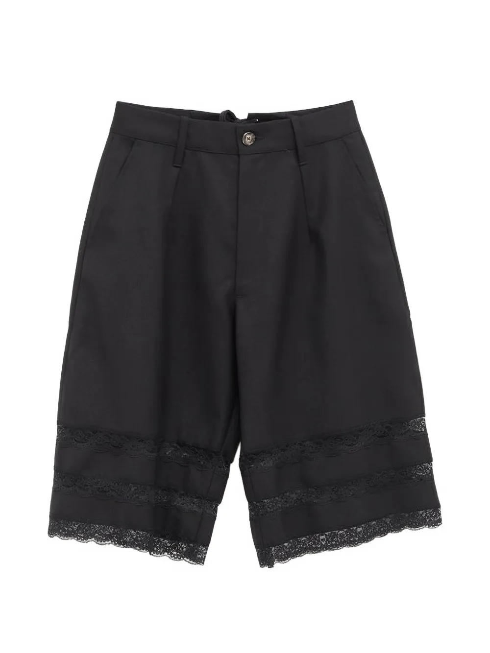 Vaquera lace-trim shorts - Nero