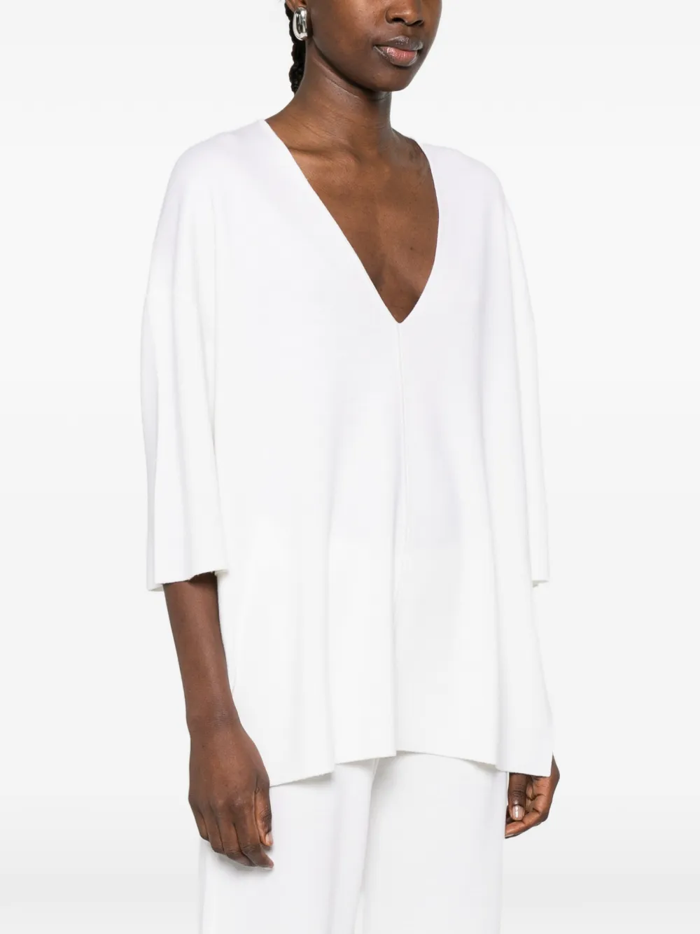  Allude Square Neck Pullover - Neutrals 