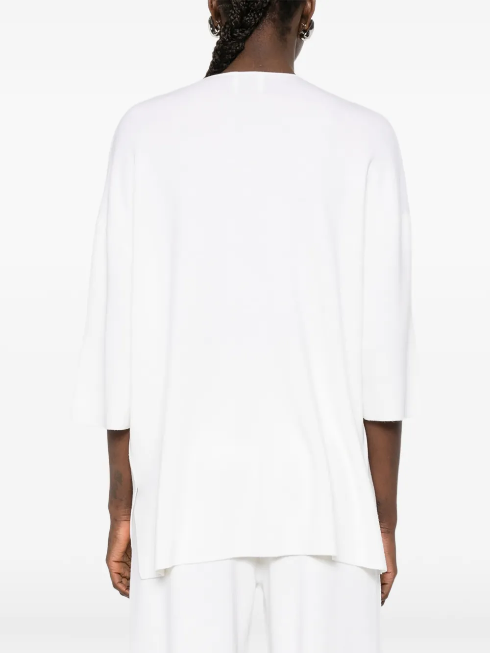 Allude Trui met vierkante hals Beige