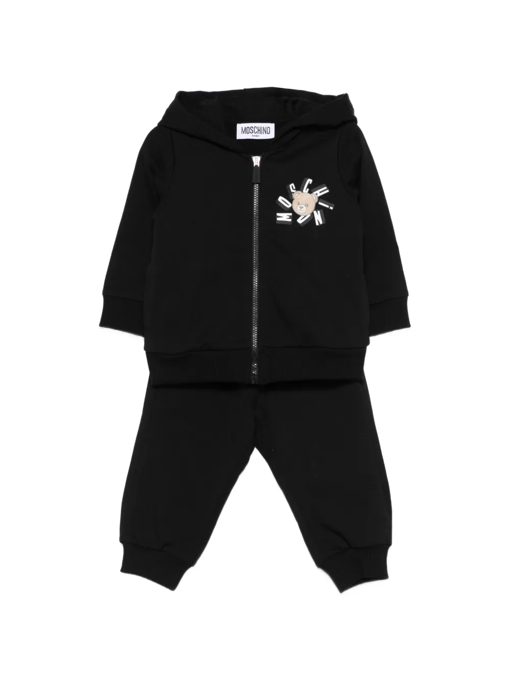Moschino Kids logo-print tracksuit - Nero