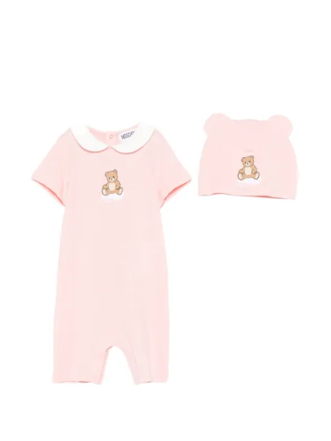 Moschino Kids bear-print romper set (set of two)