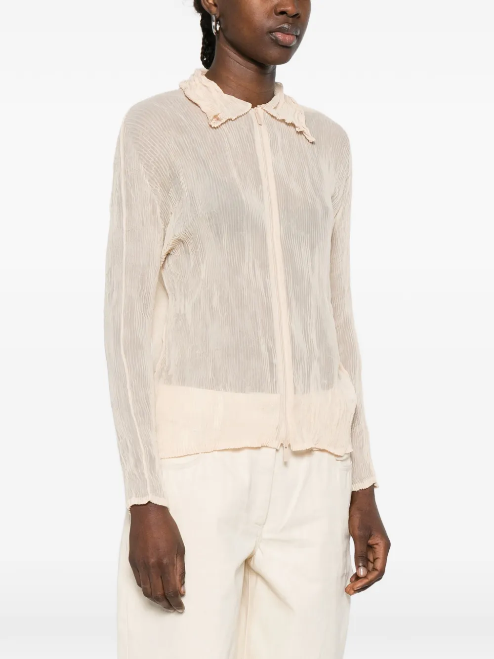 Pleats Please Issey Miyake シフォン ツイストトップ | ニュートラル