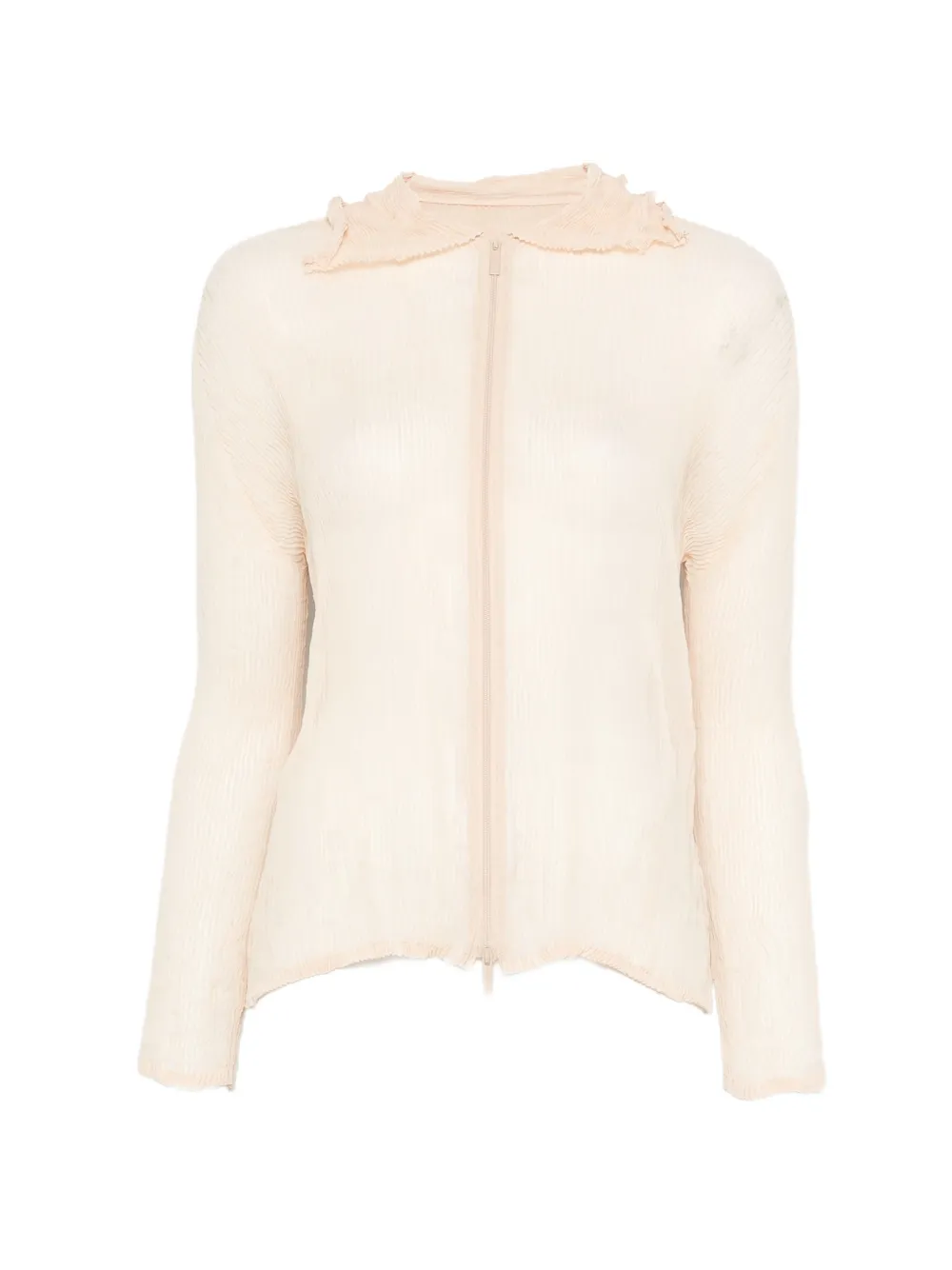 Pleats Please Issey Miyake chiffon twisted top - Toni neutri