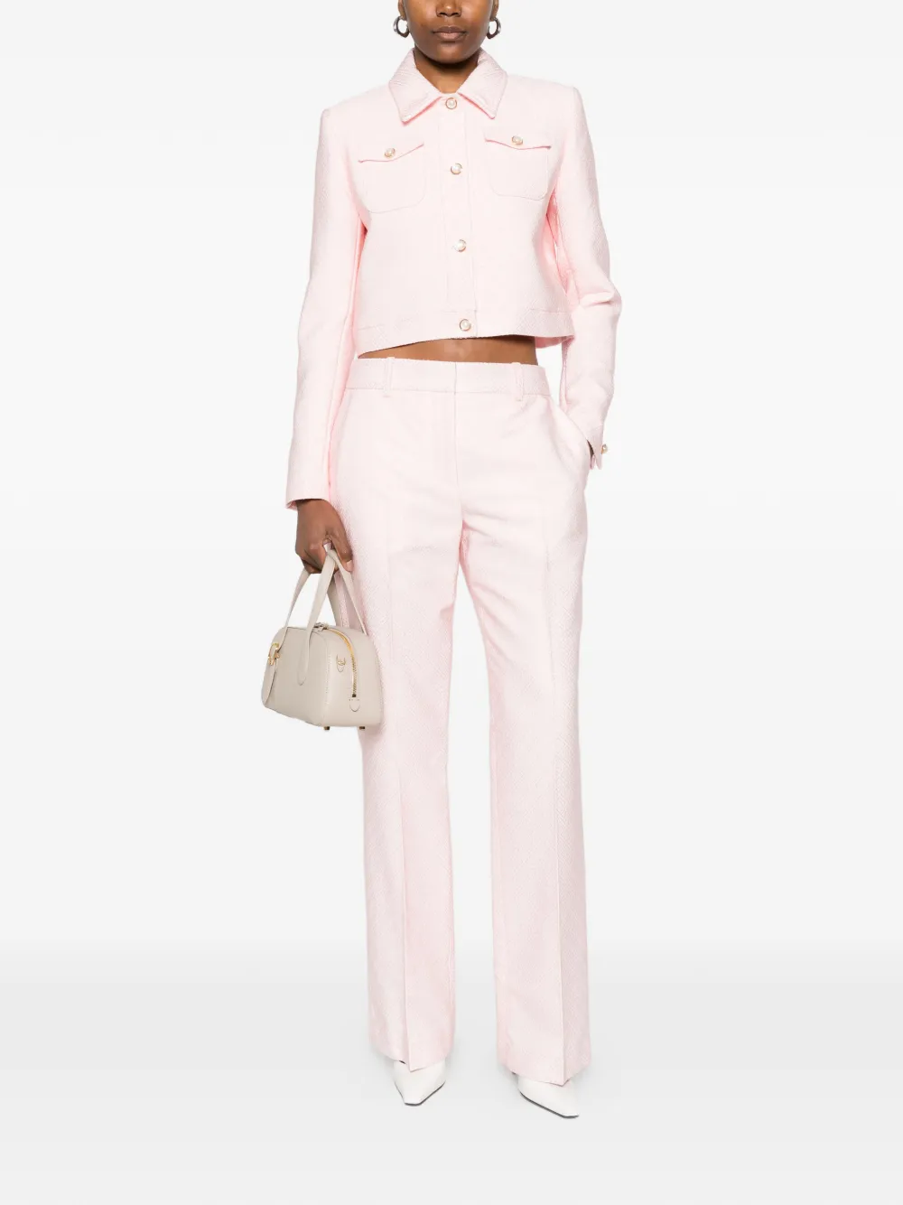  Casablanca Button-up Cropped Jacket - Pink 