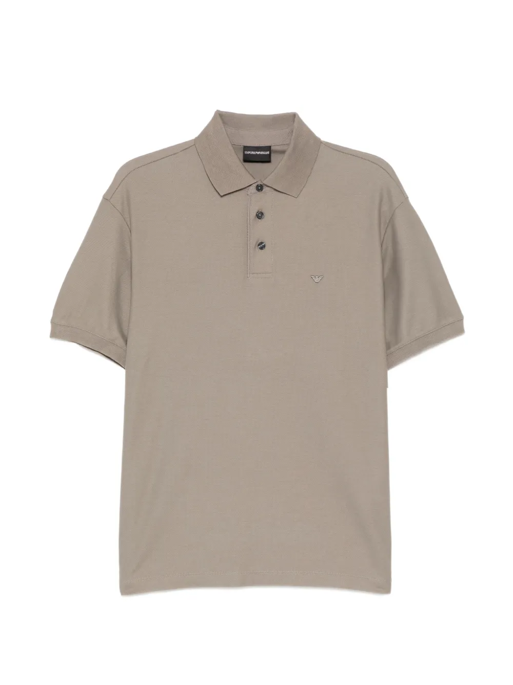 Emporio Armani Polo con logo ricamato - Toni neutri