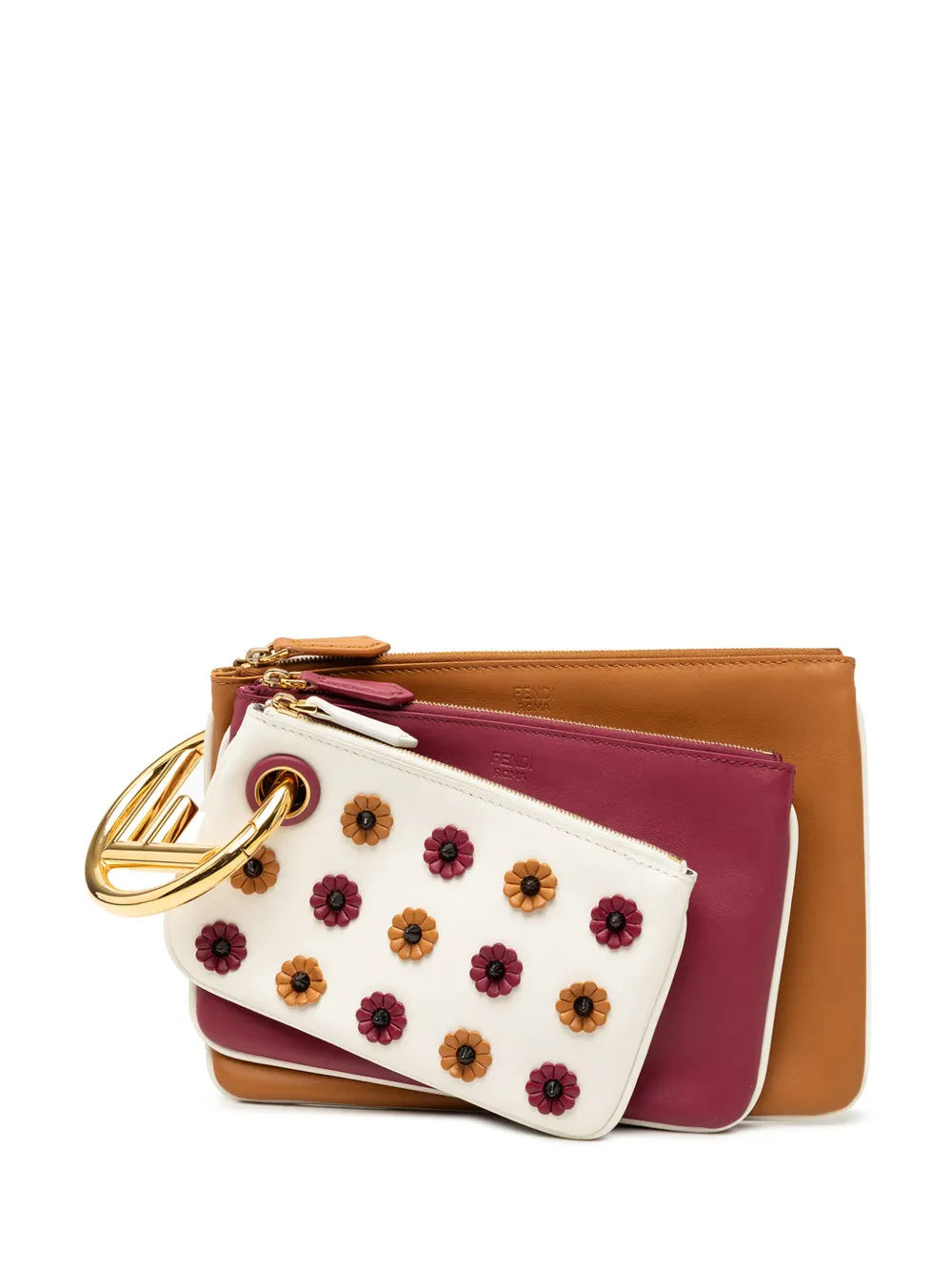 Fendi Pre-Owned Clutch Flowerland Triplette in pelle 2010-2025 - Multicolore