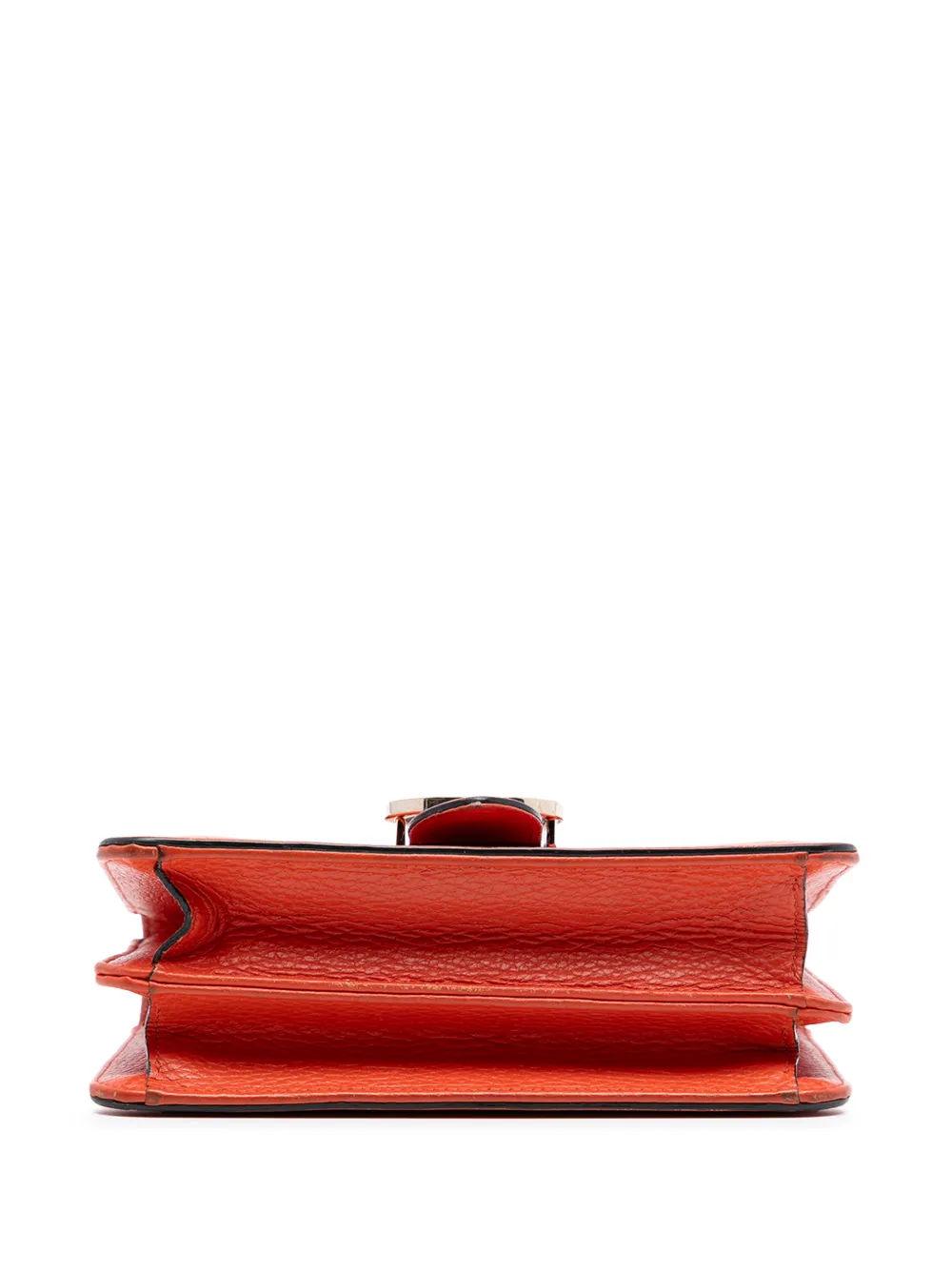 Gucci Pre-owned 2016-2026 Small Dollar Calfskin Interlocking G Crossbody Bag in Orange, view 4