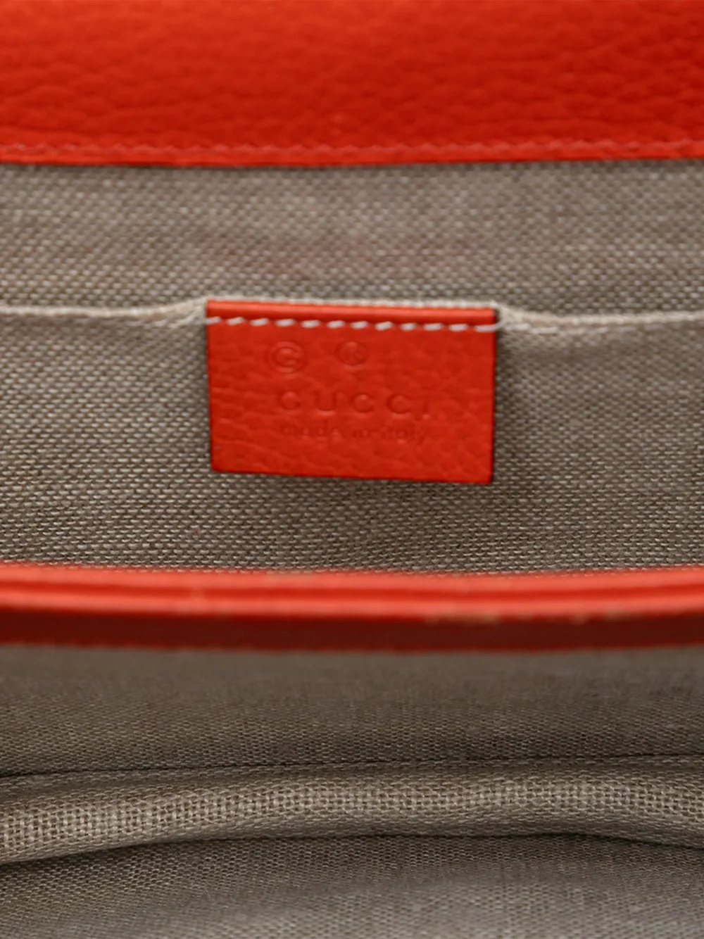 Gucci Pre-owned 2016-2026 Small Dollar Calfskin Interlocking G Crossbody Bag in Orange, view 5