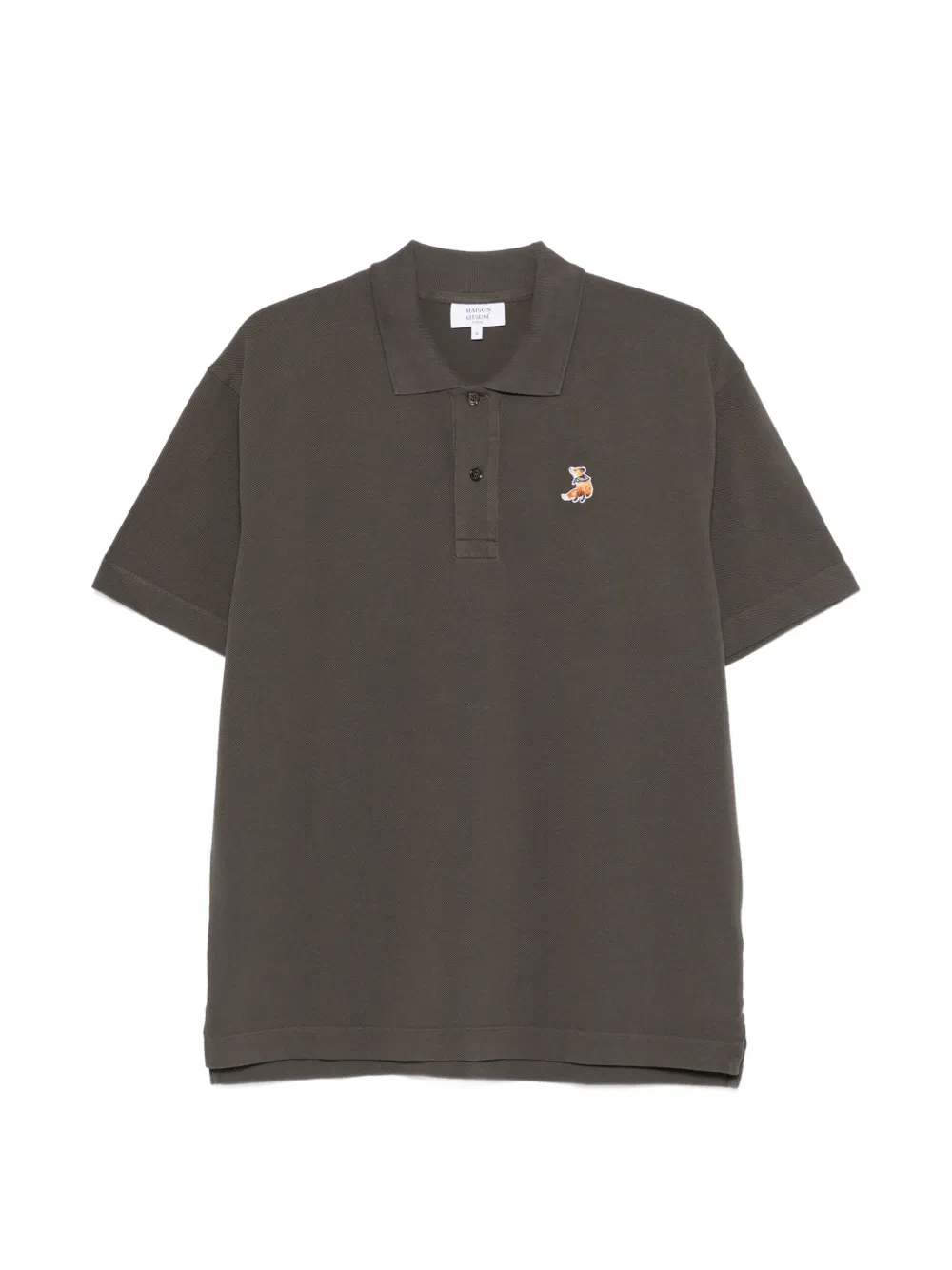 Maison Kitsuné logo polo shirt - Marrone