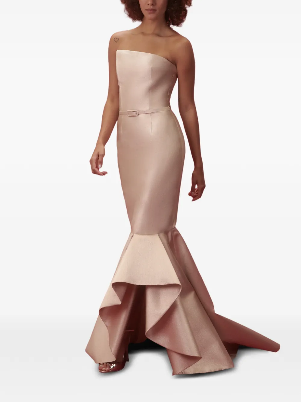 Strapless Structured Maxi Skirt