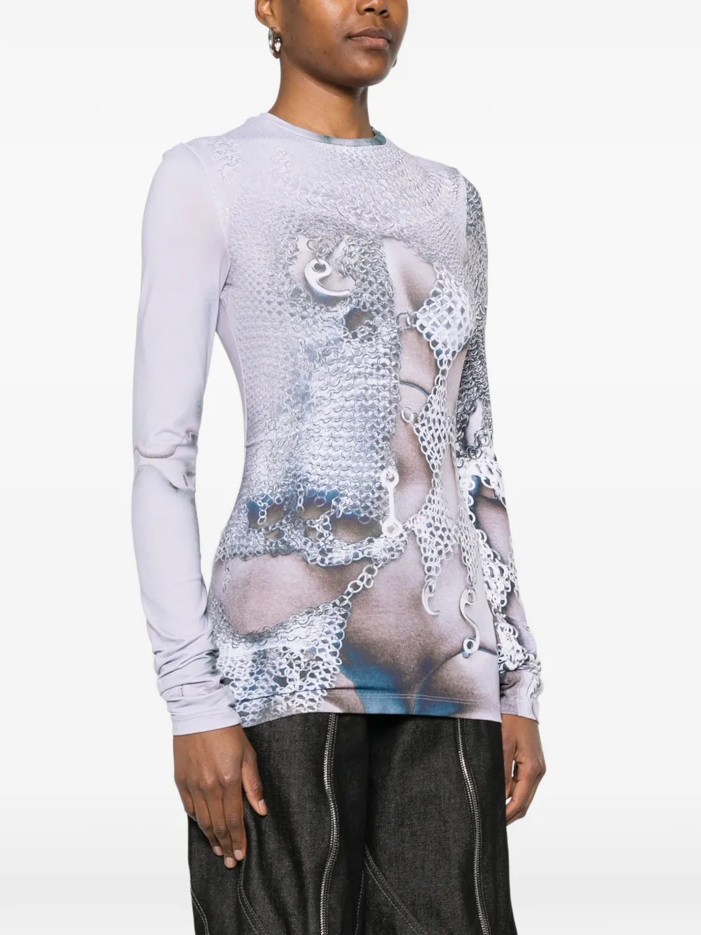  Victor Clavelly Long-sleeve T-shirt - Grey 