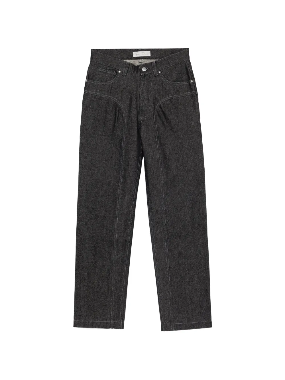 VICTOR CLAVELLY seam-detail straight-leg jeans - Nero