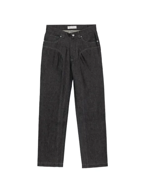 VICTOR CLAVELLY jeans rectos con detalle de costuras