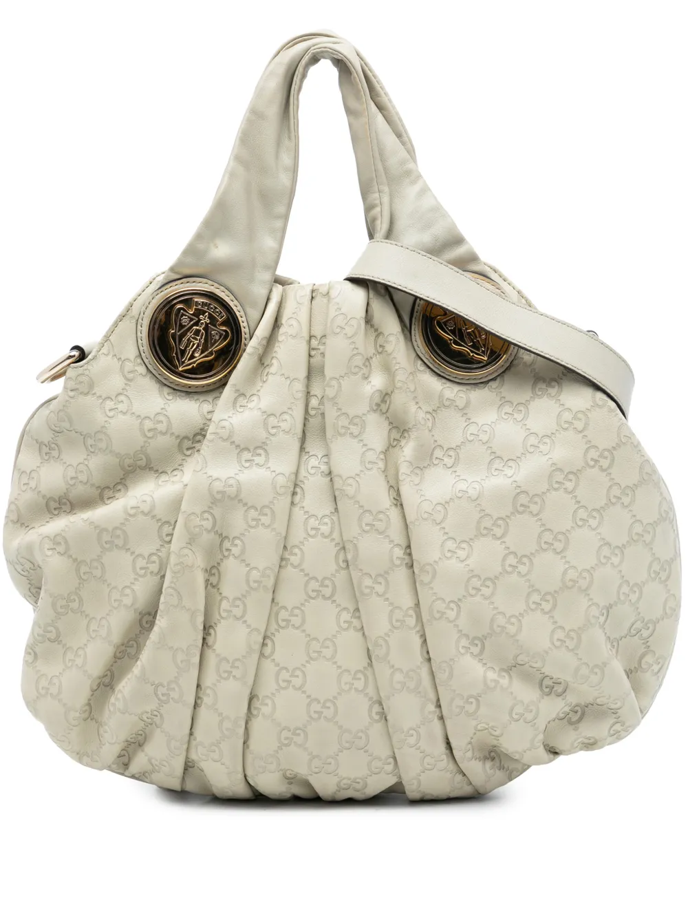 Gucci Pre-Owned 2016-2026 Medium Guccissima Hysteria satchel - Bianco