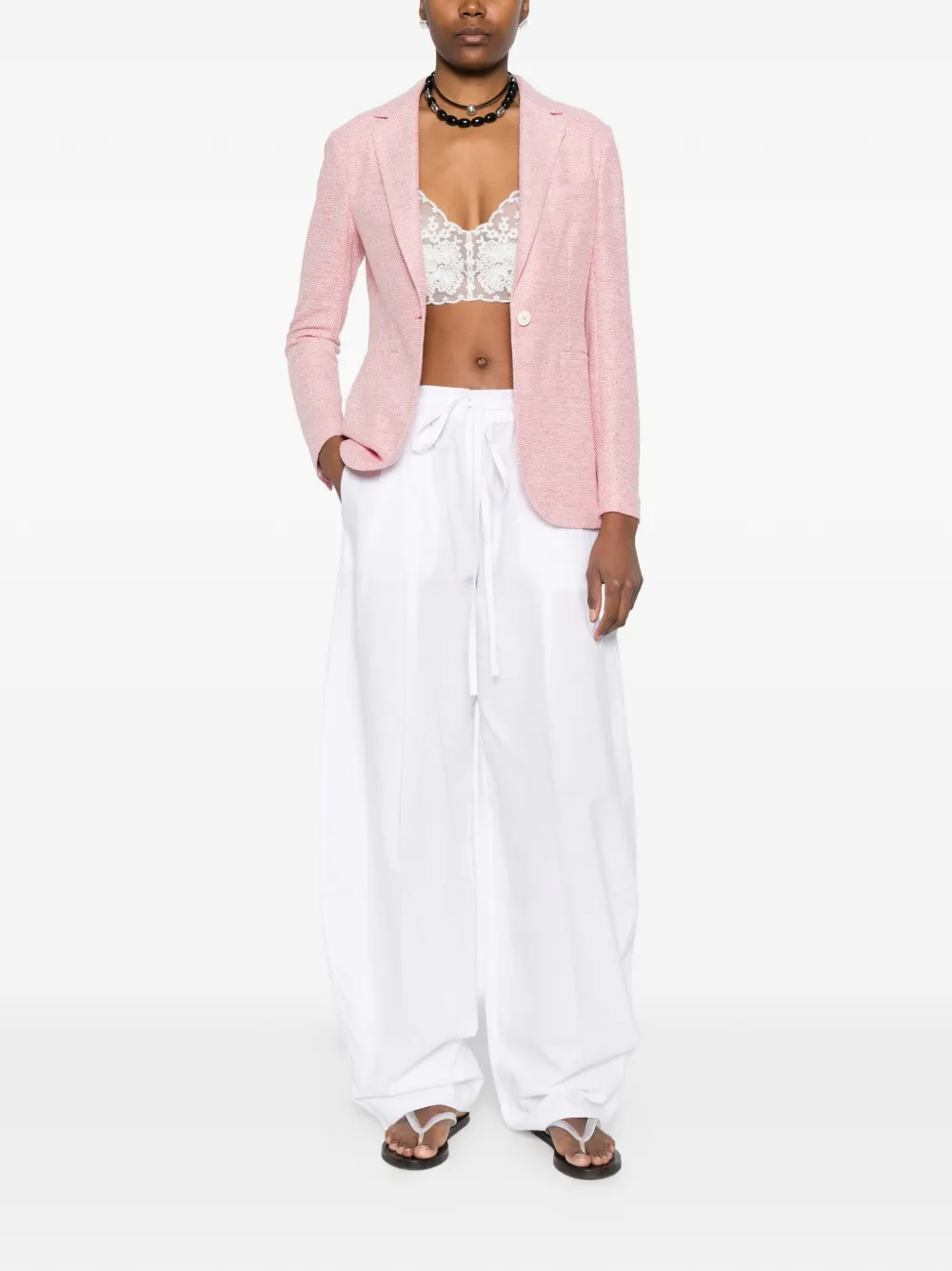 Circolo 1901 Buttoned Single-breasted Blazer - Pink 
