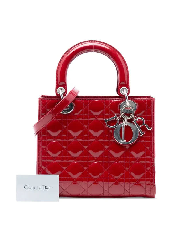 Christian Dior Pre-Owned 2012 ミディアム パテント カナージュ