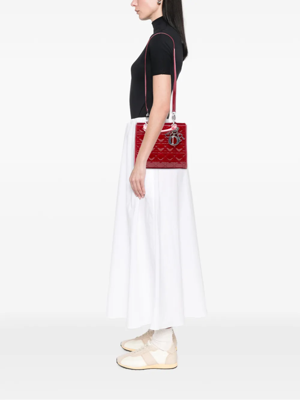 Christian Dior Pre-Owned 2012 ミディアム パテント カナージュ