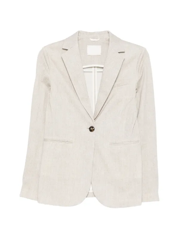 Circolo 1901 single-breasted Blazer | Neutrals | FARFETCH RO