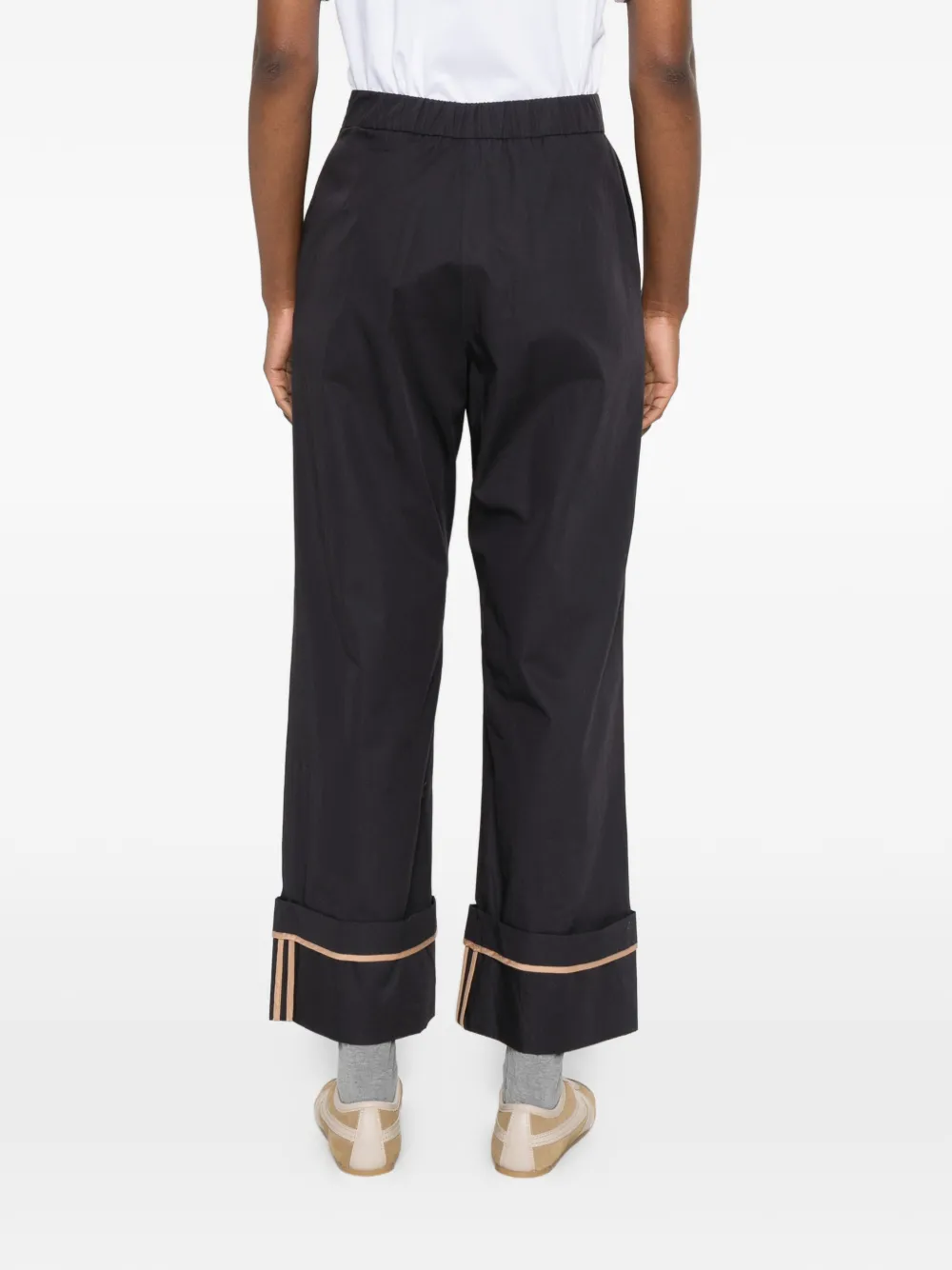 Herno Pantalon met cuffs Blauw
