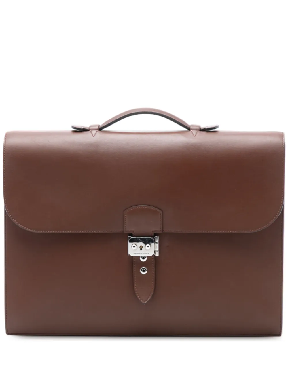 Hermès Pre-Owned 2012 Evercolor Sac A Depeches 38 business bag - Marrone