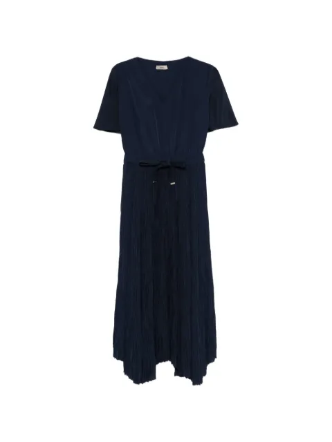 Herno pleated V-neck dress