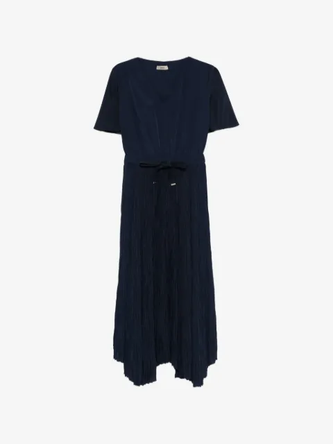 Herno pleated V-neck dress
