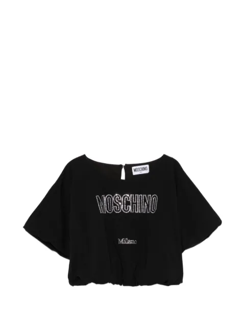 Moschino Kids top med logoudsmykning