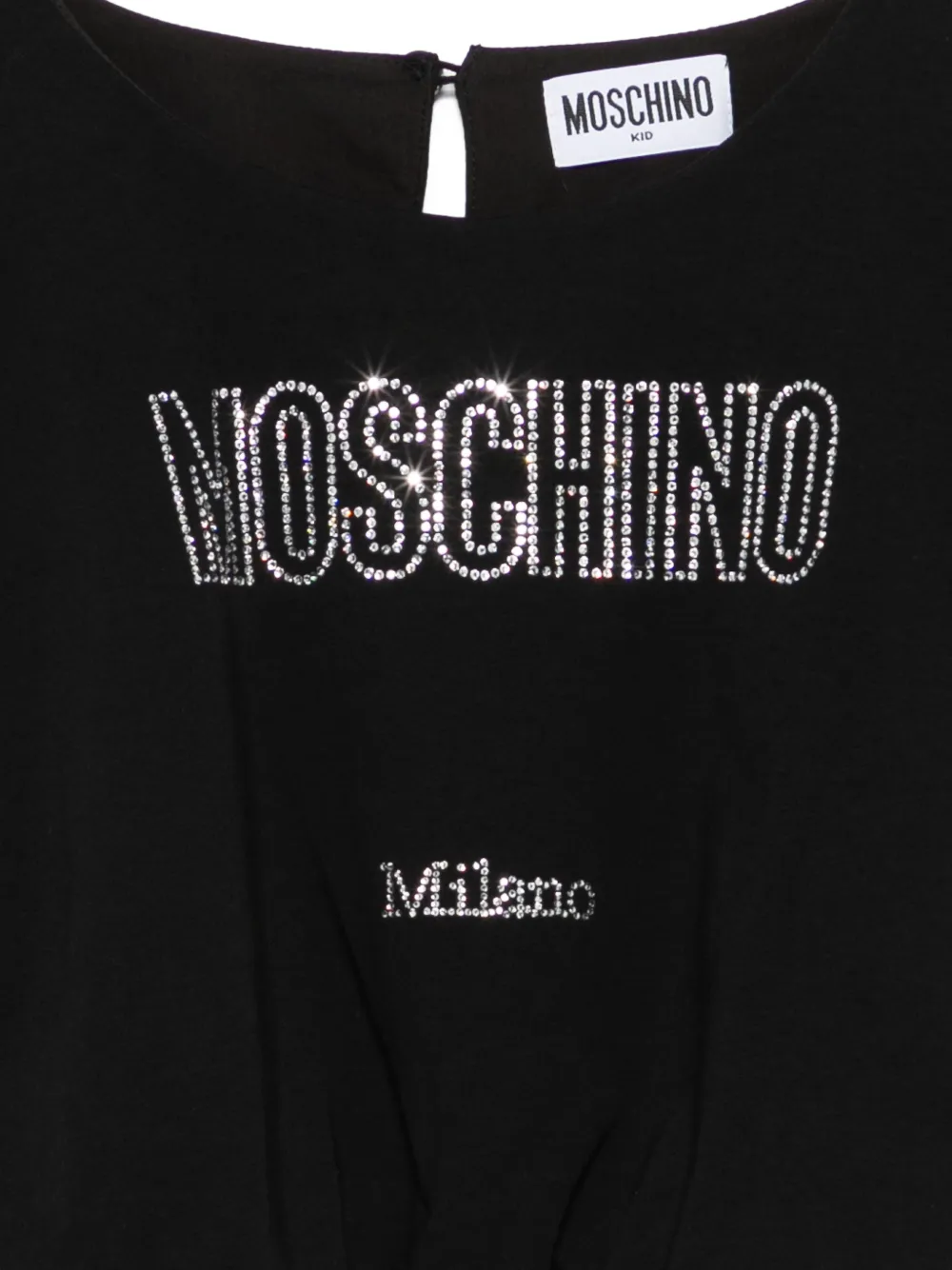 Moschino Kids Top verfraaid met logo Zwart