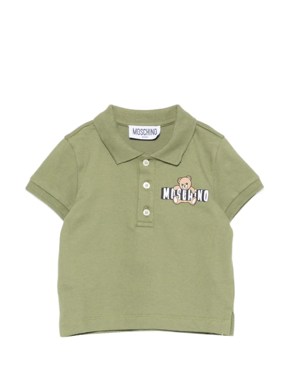 Moschino Kids Polo con logo - Verde