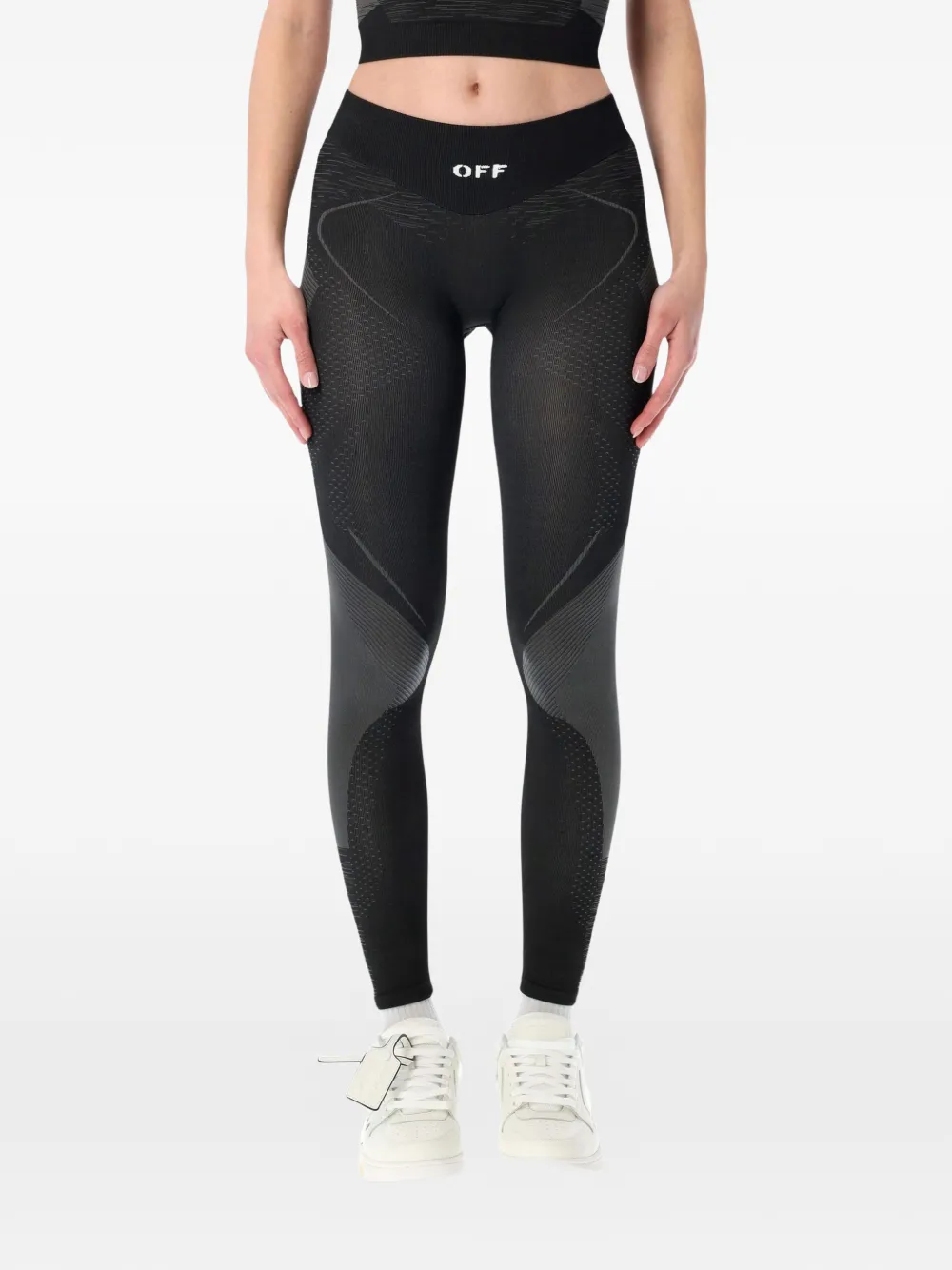 Off-white Racing Active Leggings In Black
