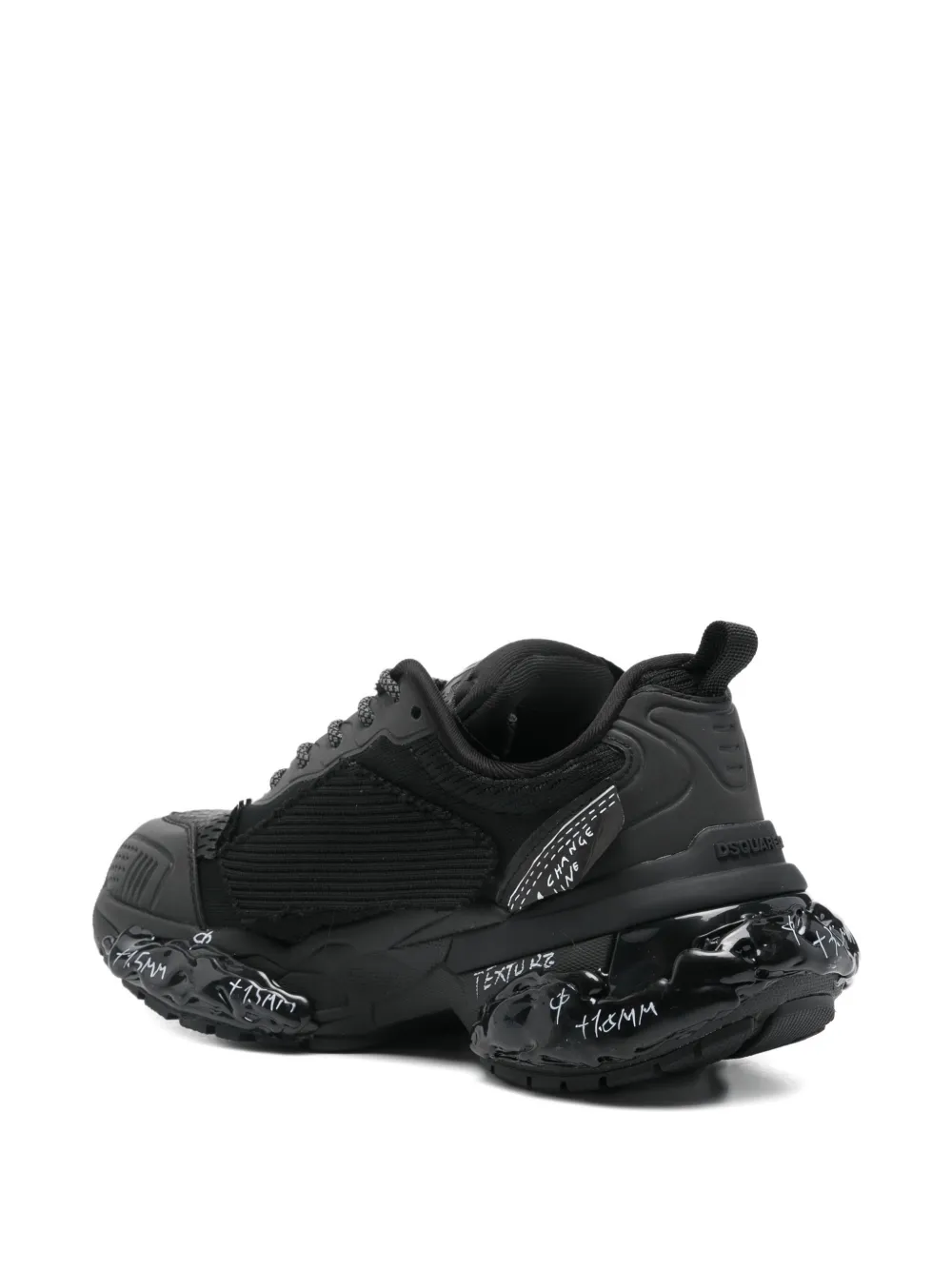 DSQUARED2 Faster sneakers met textuur Zwart