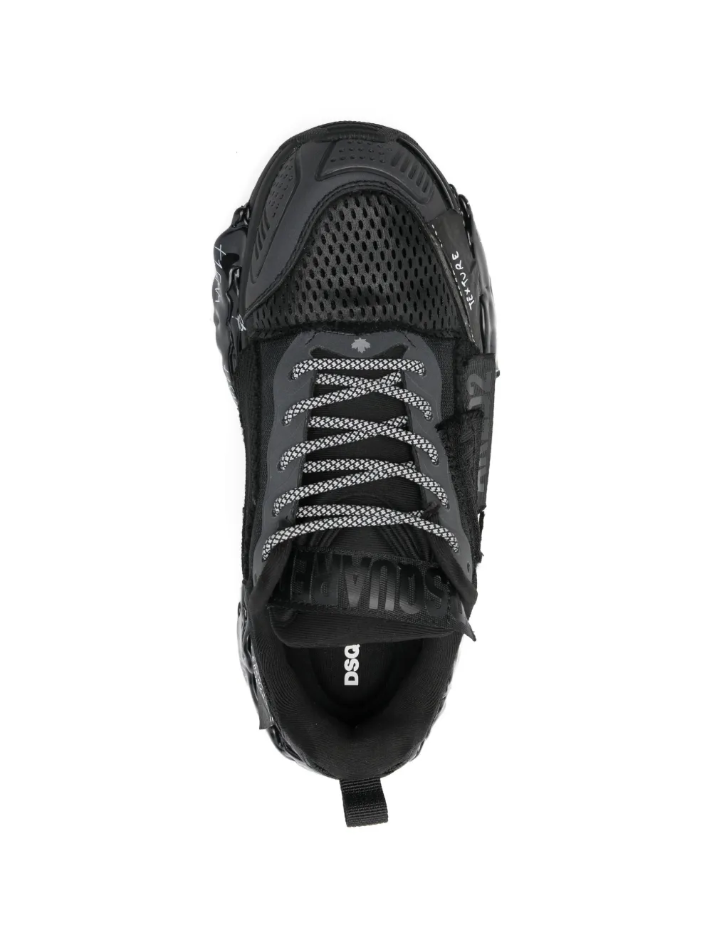 DSQUARED2 Faster sneakers met textuur Zwart