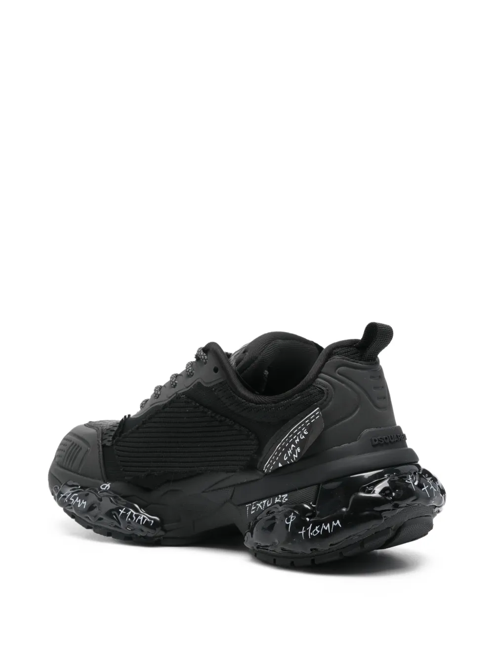  Dsquared2 Faster Texture Sneakers - Black 