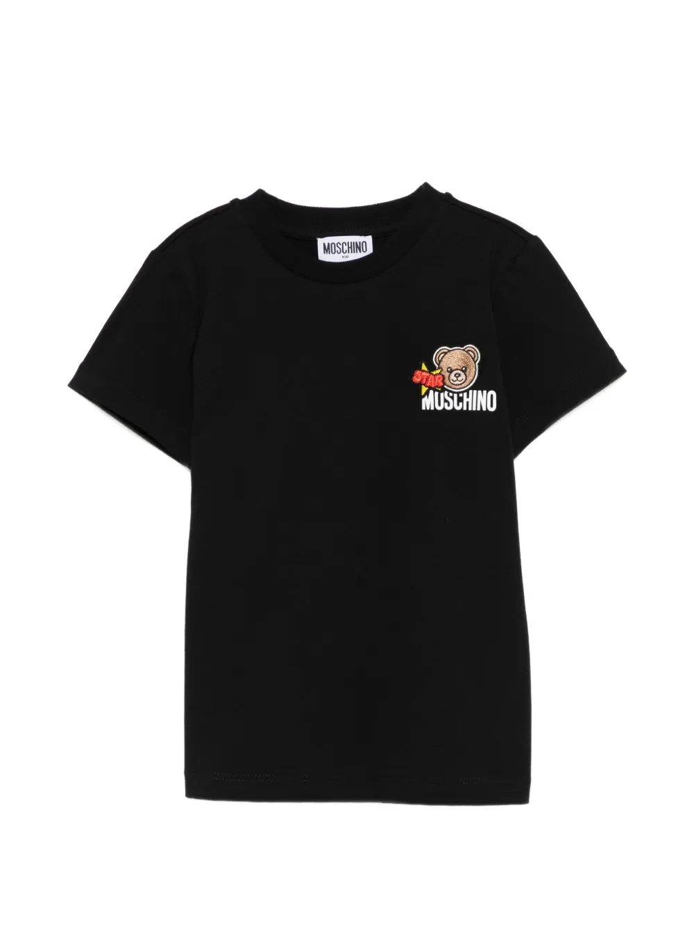 Moschino Kids embroidered T-shirt - Nero