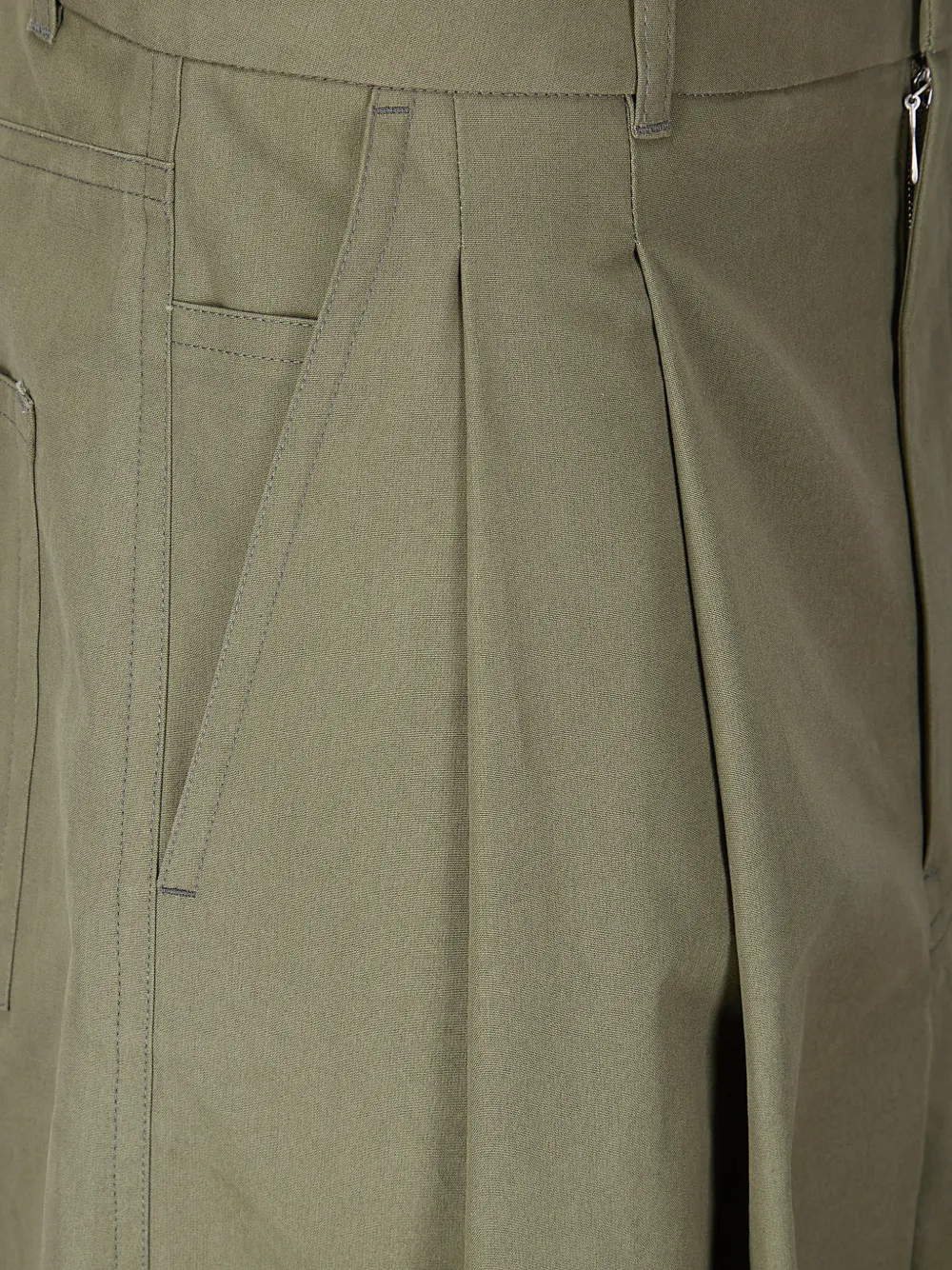 Hed Mayner Pleated Trousers - Green 