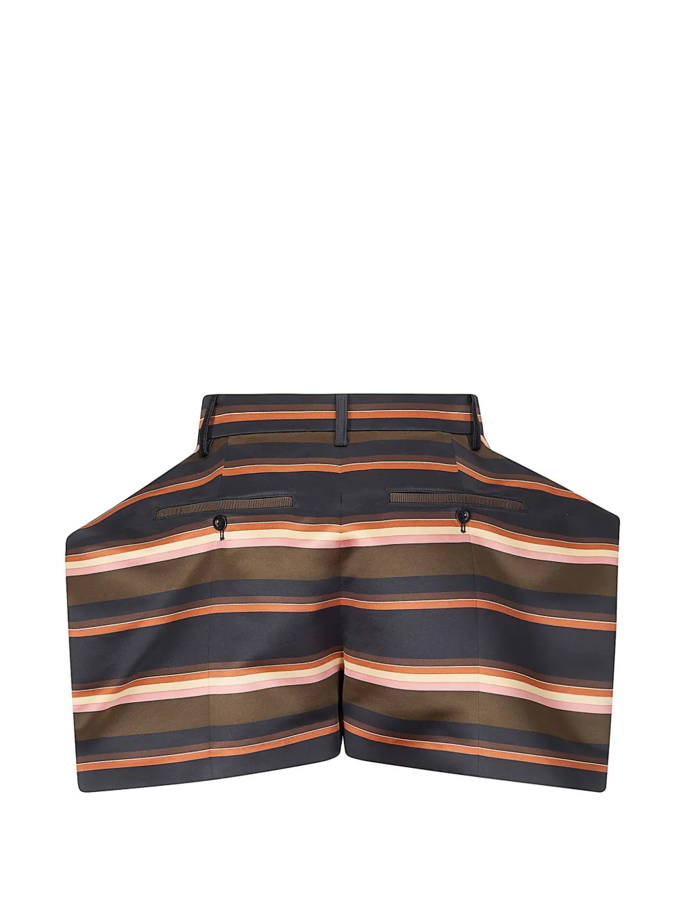 sacai Shorts met horizontale streep Groen