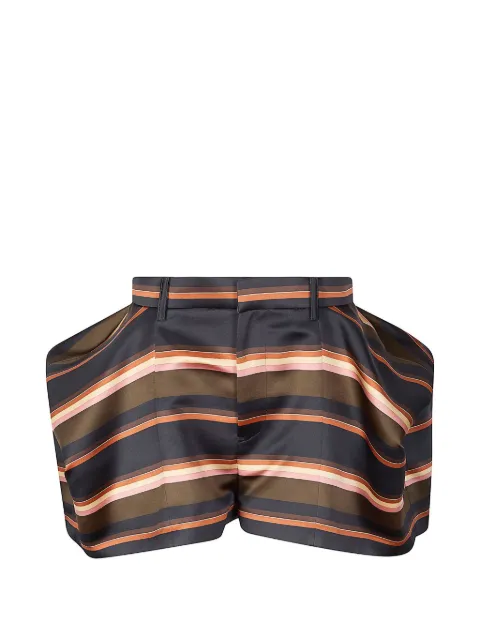 sacai shorts con motivo de rayas horizontales