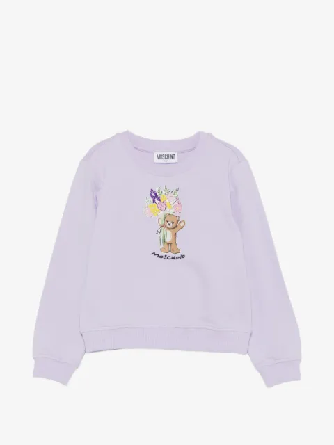 Moschino Kids floral teddy sweatshirt