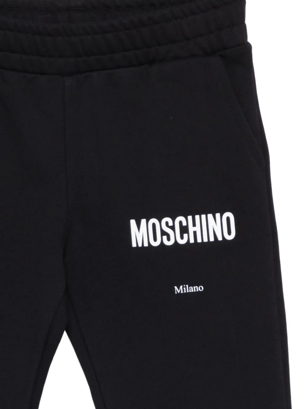 Moschino Kids Broek met logo Zwart