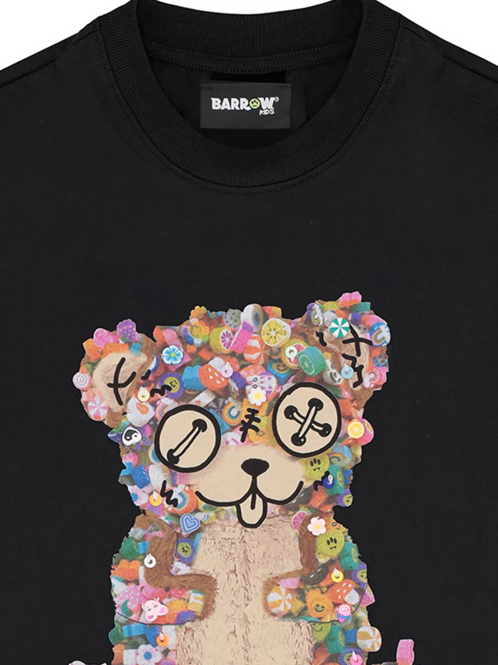 Barrow kids T-shirt met borduurwerk Zwart