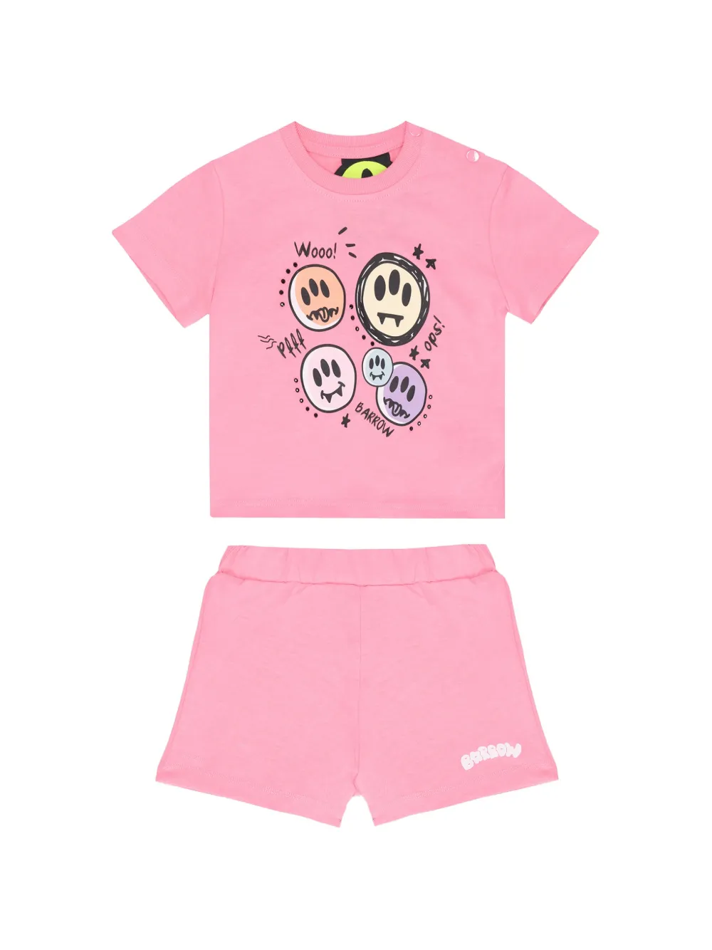 Barrow kids logo-print shorts (set of two) - Rosa