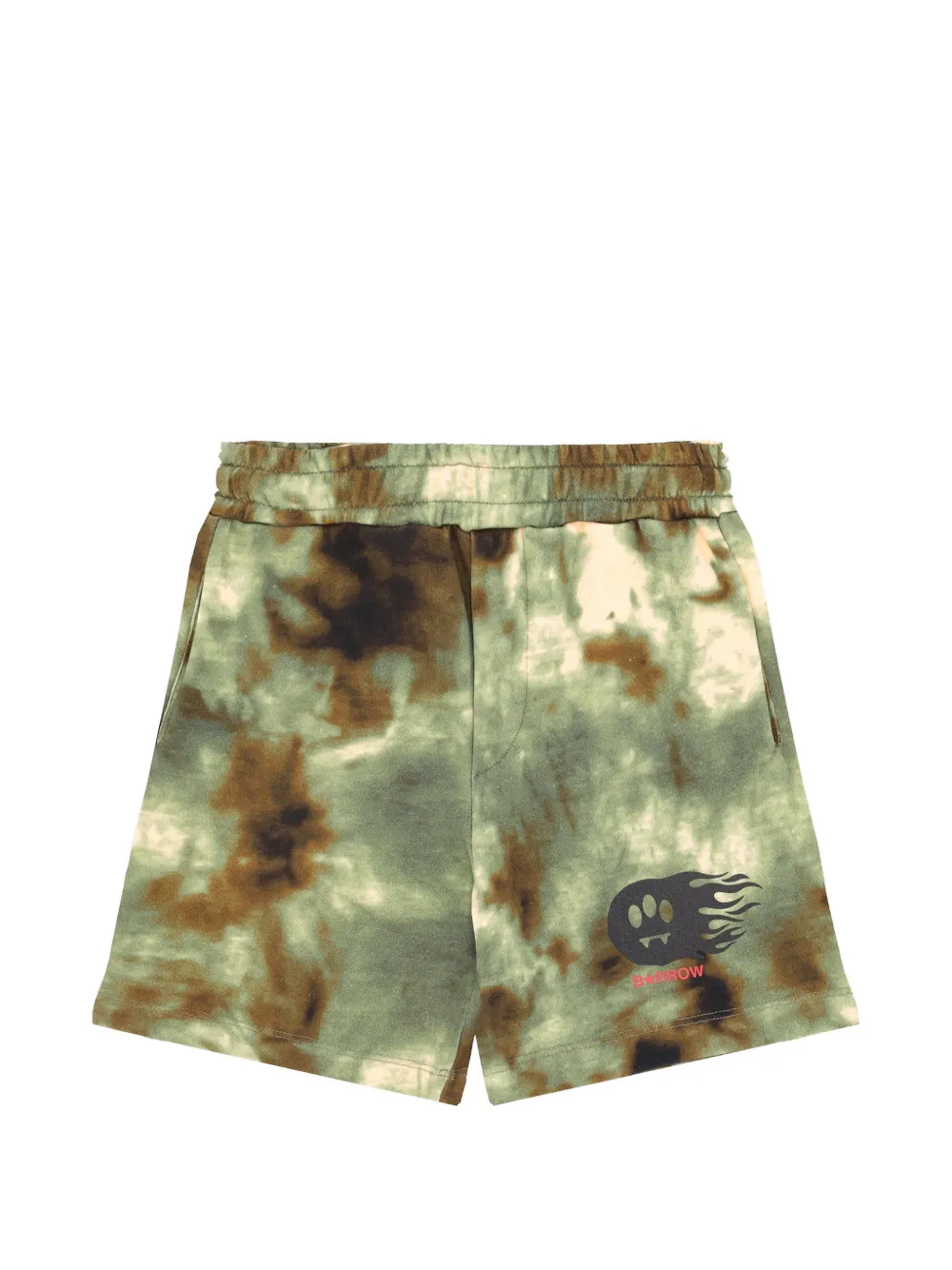 Barrow kids camouflage print shorts - Verde