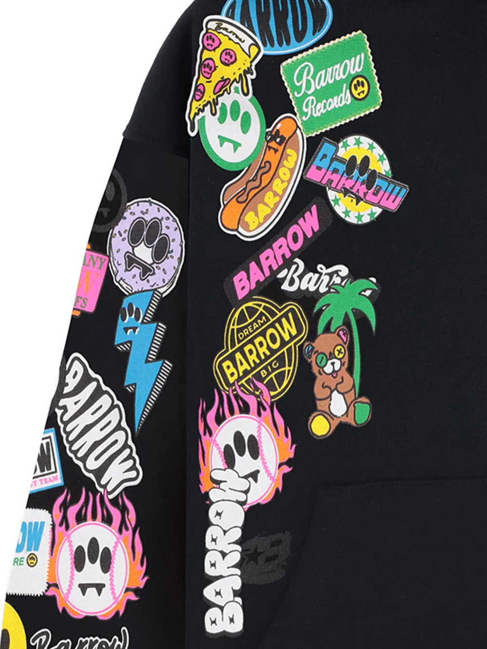 Barrow kids Hoodie met grafische print Zwart