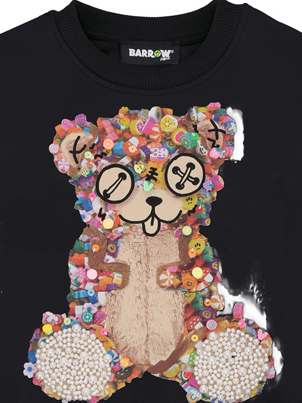 Barrow kids Sweater met borduurwerk Zwart
