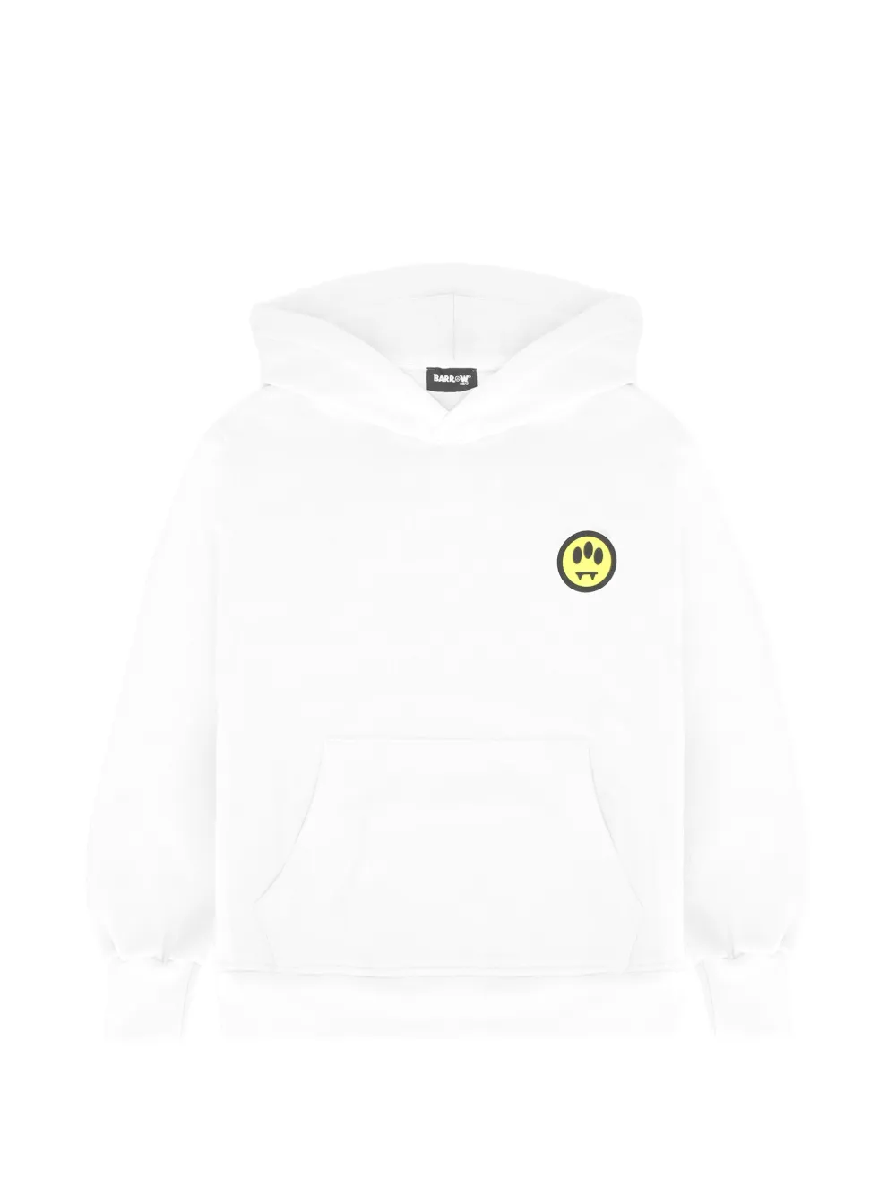 Barrow kids Felpa Iconic logo fleece hoodie - Bianco