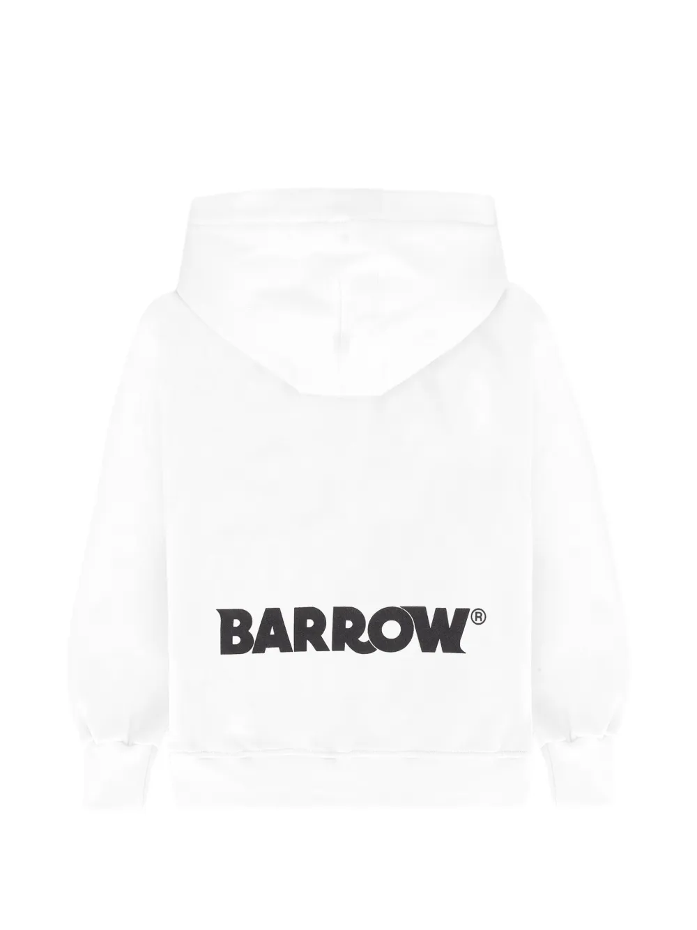 Barrow kids Felpa Iconic fleece hoodie met logo Wit