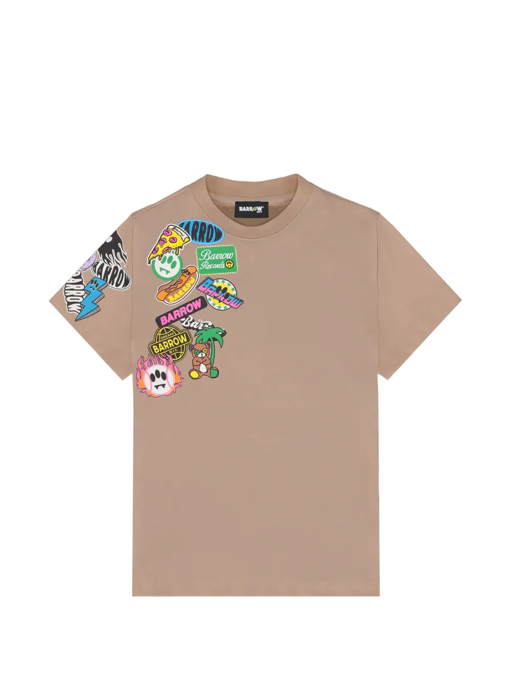 Barrow kids print-detail round-neck T-shirt - Toni neutri