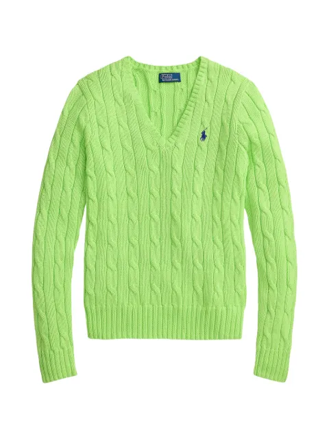 Polo Ralph Lauren — cable-knit V-neck sweater