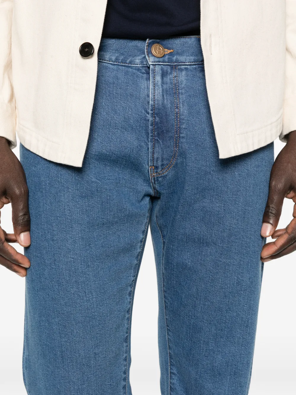 Giorgio Armani Jeans met vijf zakken Blauw