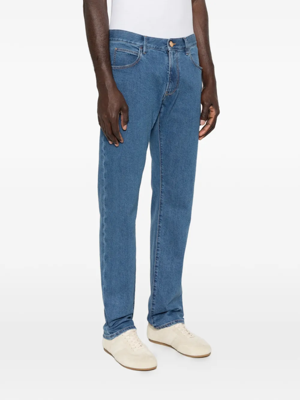  Giorgio Armani Vaqueros Con Cinco Bolsillos - Azul 